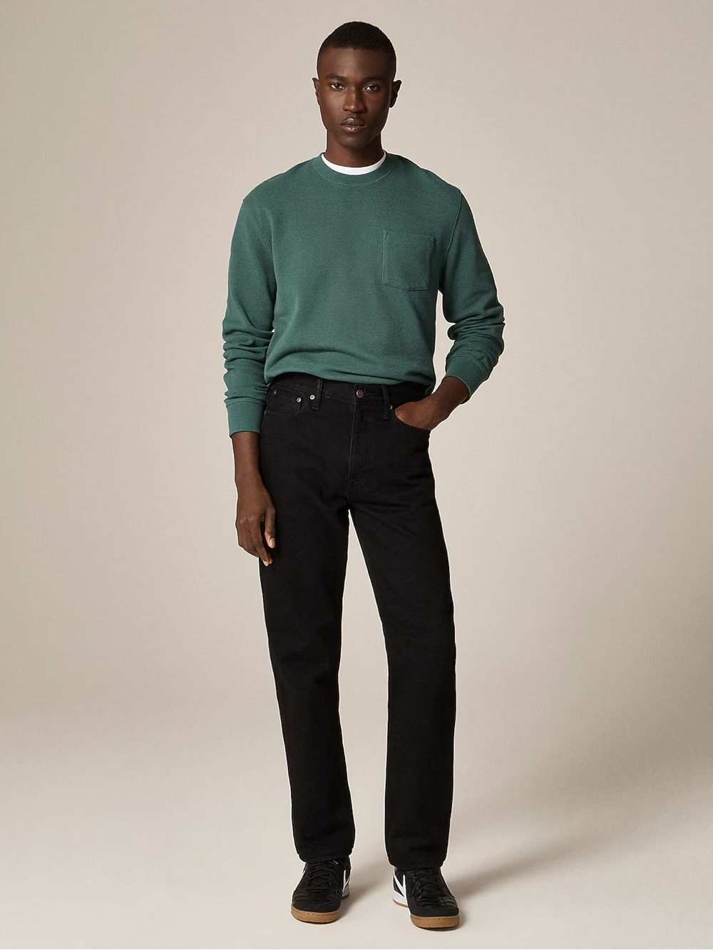 J. Crew Classic Straight jean in black rinse Size 34/30 New! $168 CC325 - Picture 2 of 8